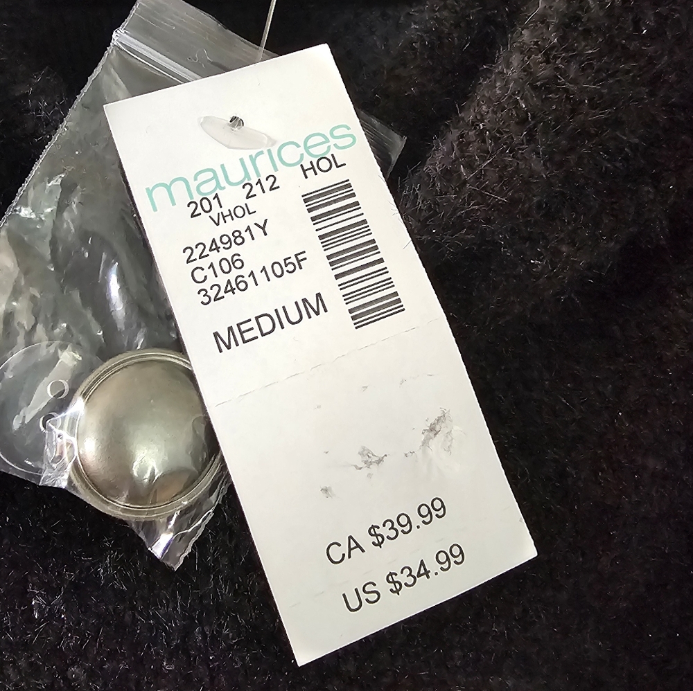 Maurices - NWT Cozy Black Cowl Neck Sweater with split bottom. - Picture 2 of 14